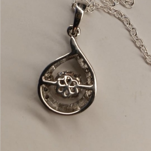 Platinum over Sterling Silver Nexklace Charm - Picture 4 of 4